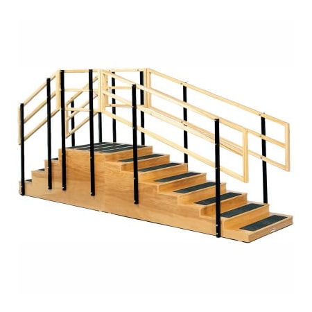 Fabrication Enterprises Two-Sided Convertible Training Stairs with Platform, 24" x 24" Platform 15-4204